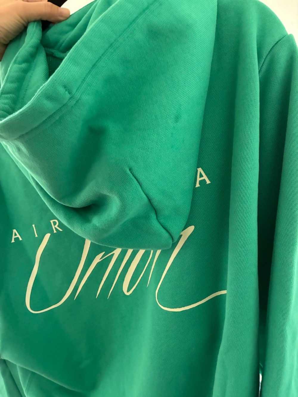 Air Jordan Union teal blue Green Hoodie L pullover sweatshirt L - Picture 5 of 5